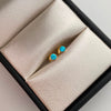Topos Circon Azul Turquesa Oro amarillo 18k 0,45 Gr / 3 mm