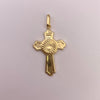Dije cruz centro diamantado Oro amarillo 18k 1,30 Gr / 18,1 mm / 3 Cm