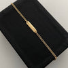 Pulso bebé aro seguido placa biselada  Oro amarillo 18k 1,50 Gr / 4,7 mm / 16 Cm Broche 0,15