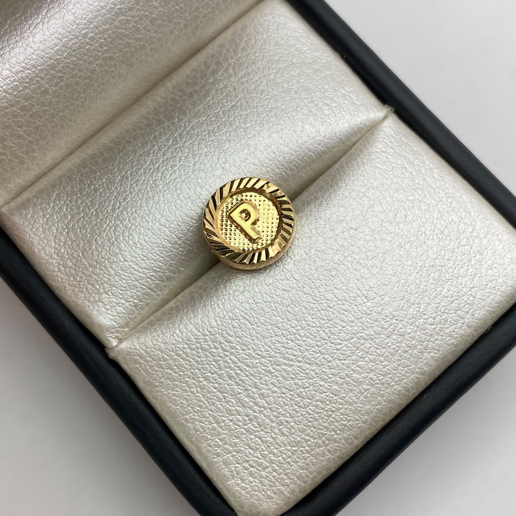 Herraje tambor letra p Oro amarillo 0,6 Gr / 1 Cm