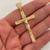 dije cruz cristo casting oro amarillo y Oro blanco 18k 6,85 gr / 28,2 mm / 5,6 cm