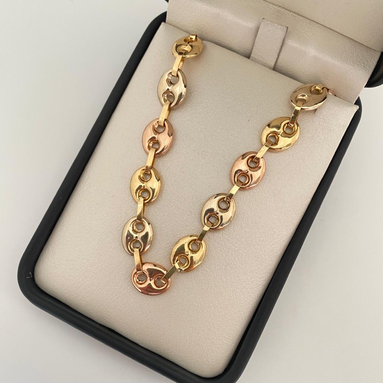 Pulso gc Tres oros 18k 7,95 Gr / 8,0 mm / 21 Cm Broche 0,80