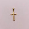 Dije Cruz tubular Oro amarillo 18k 0,8 Gr / 15,9 mm / 3,5 Cm