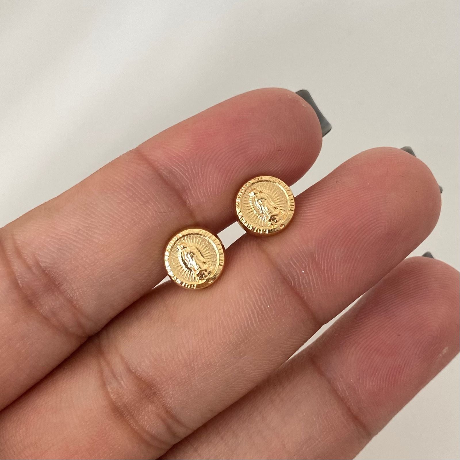 Topos virgen guadalupe redondo Oro amarillo 18k 0,95 Gr / 8,3 mm