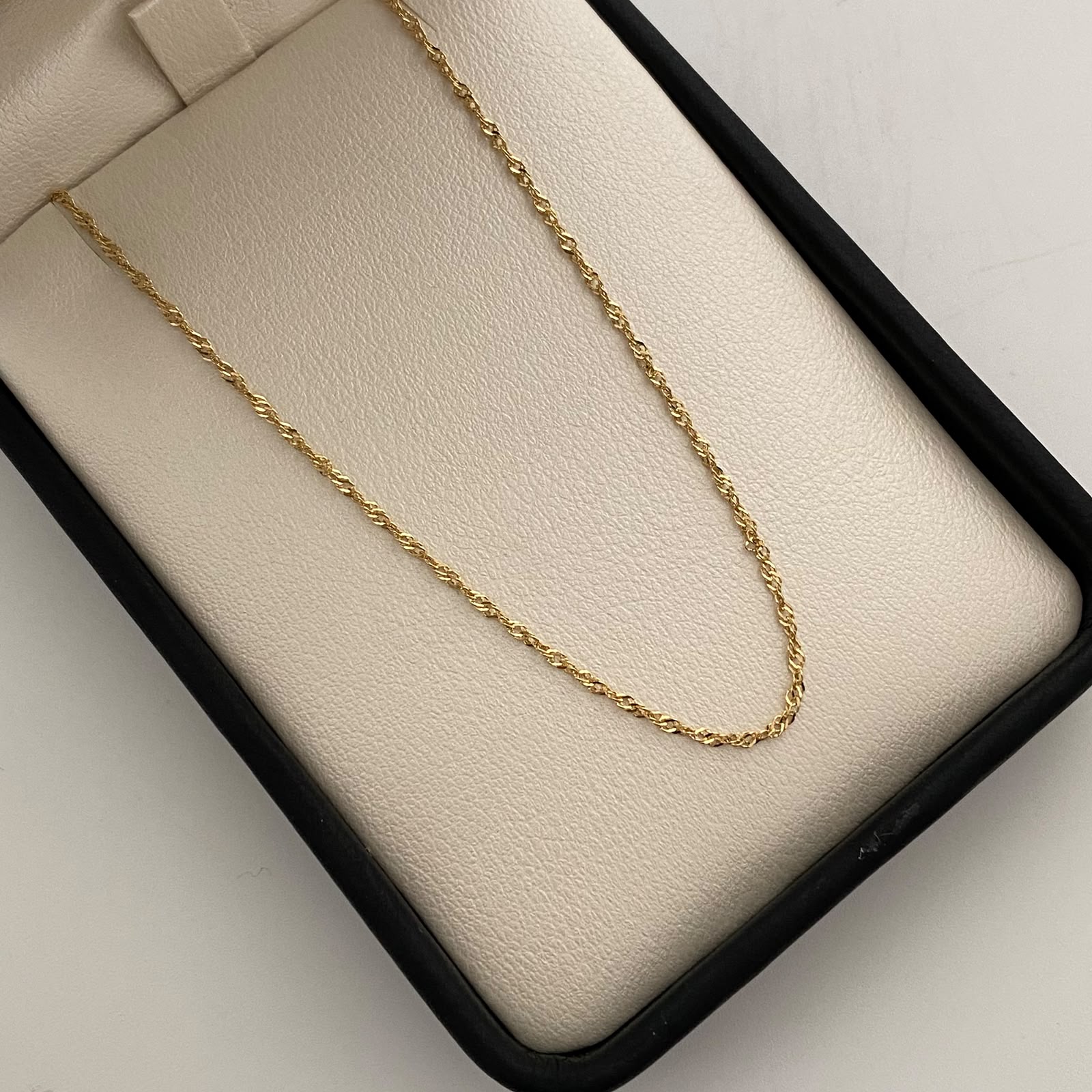 Cadena It Singapur Oro amarillo 18k +1 / 1,9 Gr / 1,4 mm / 50 Cm