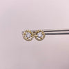 Topos redondo circones blancos Oro amarillo 18k 1,94 Gr / 9,25 mm