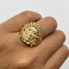 Anillo indio circones multicolor Oro amarillo 18k / Talla 10 1/2 / 6,8 Gr / 7,82 mm