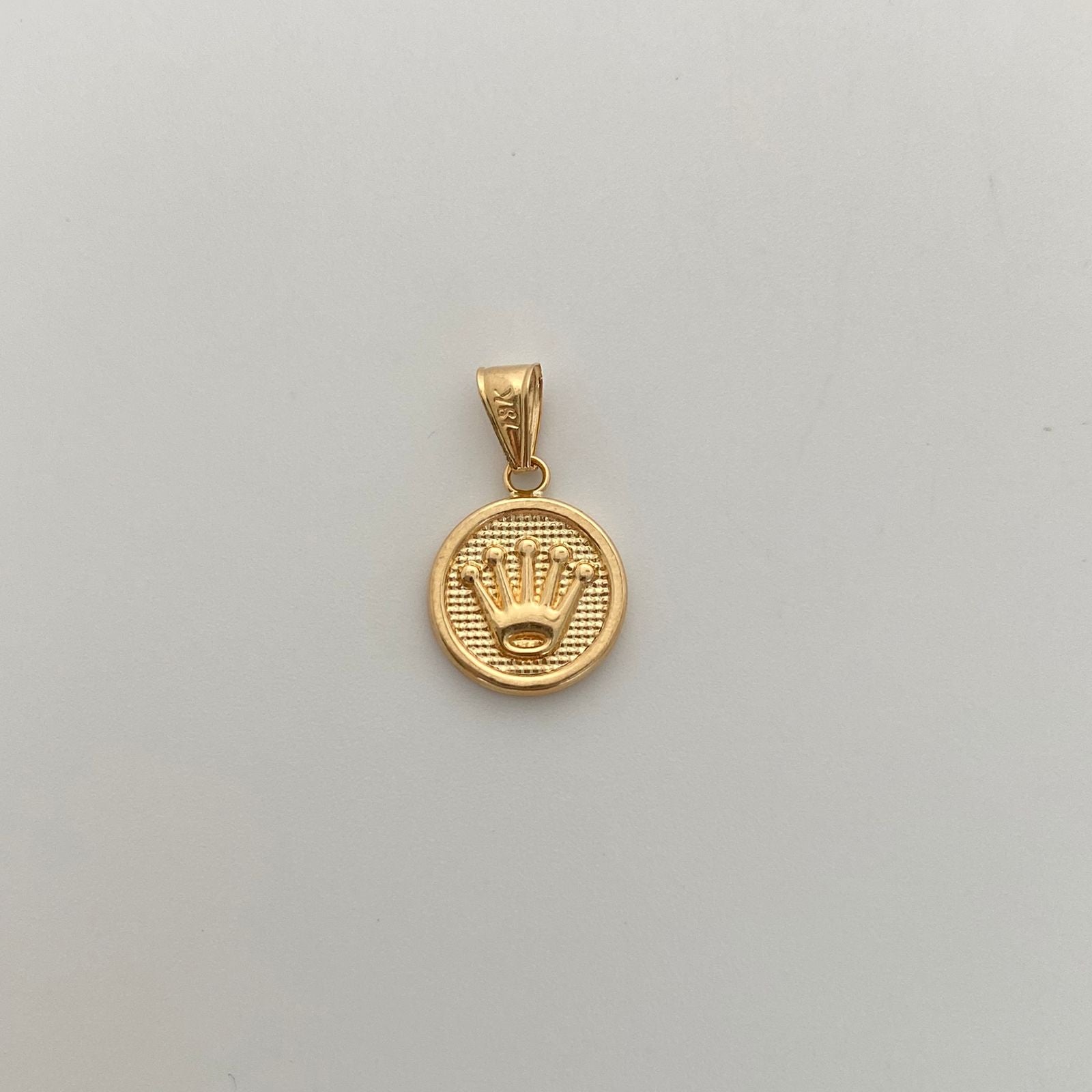 Dije Corona Rx Oro amarillo 18k 0,6 Gr / 10 mm / 2 Cm