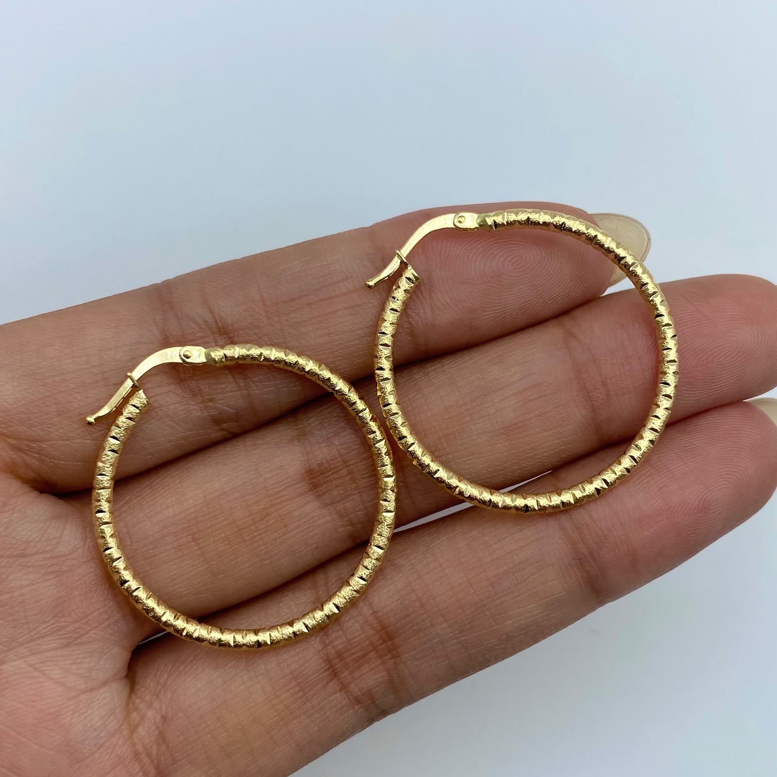 Candonga It diamantada Oro amarillo 18k 1,75 Gr / 3 Cm
