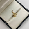 Dije trebol diamantado Oro amarillo 1,15 Gr / 2 Cm