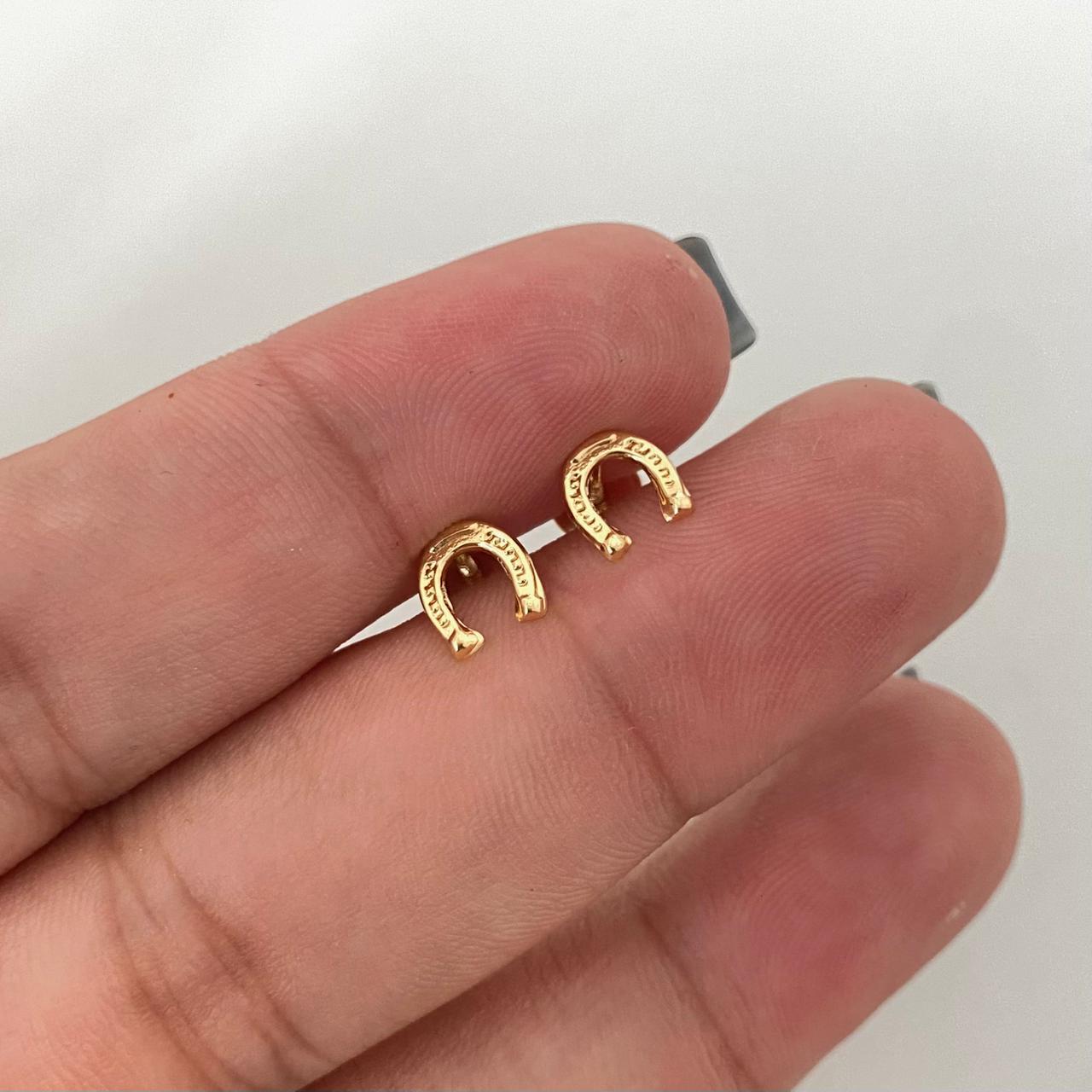 Topos herradura Oro amarillo 18k 0,55 Gr / 6,0 mm