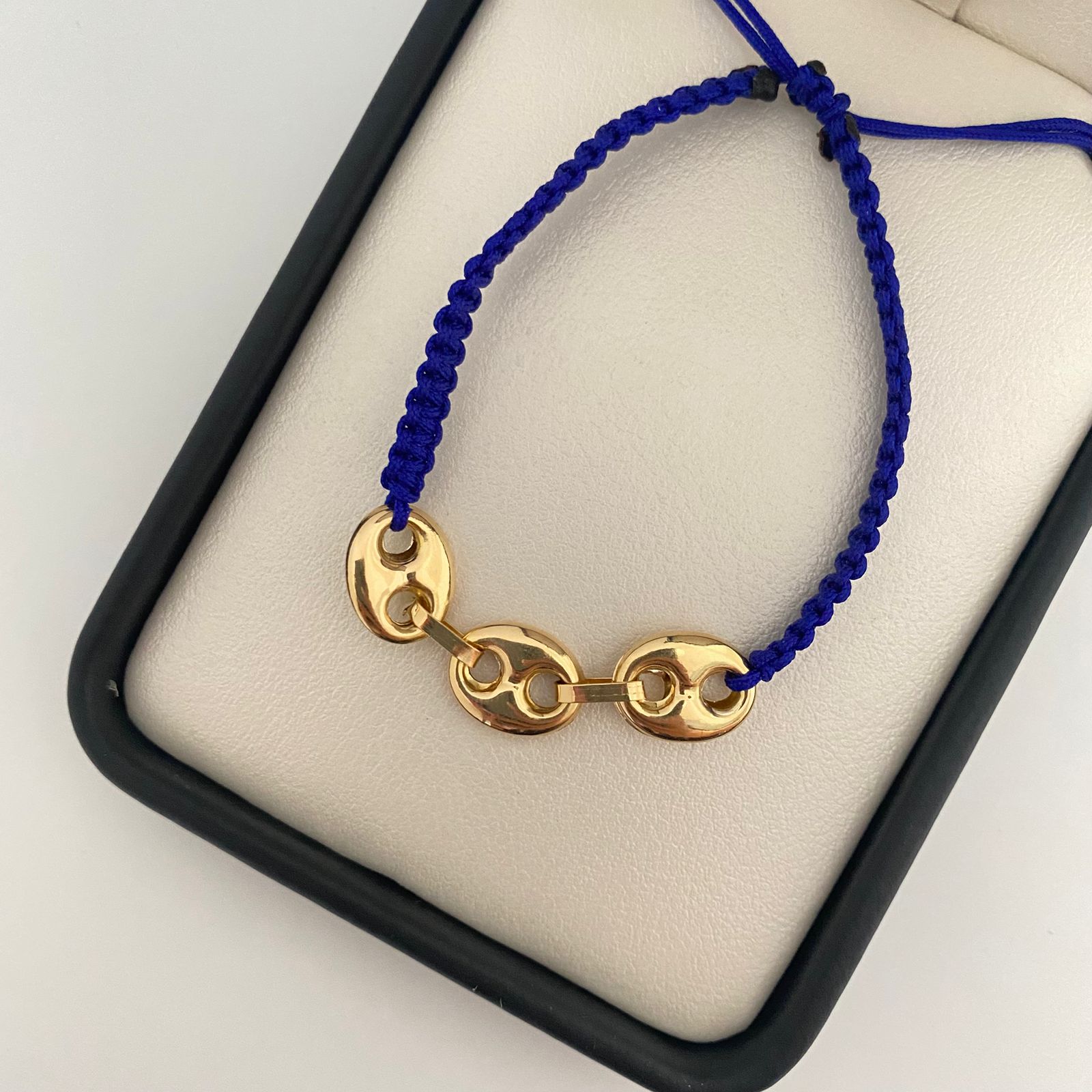 Pulsera tejida retazo eslabones gc Oro amarillo 18k 1,5 Gr