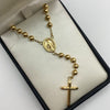 Rosario Virgen milagrosa cruz tubular Oro amarillo 18k 13,05 Gr / 5 mm / 50 Cm Broche 0,40