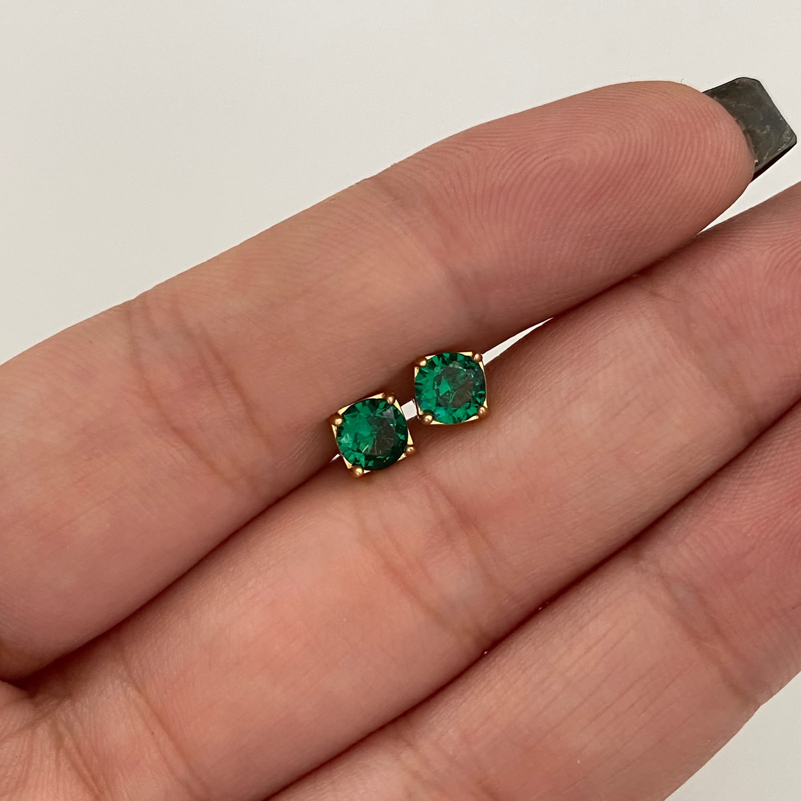 Topos Circon Verde Oro amarillo 18k 0,95 Gr / 5 mm