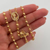 Rosario Niña Maria Casting Oro amarillo 18k 12,70 Gr / 4 mm / 60 Cm Broche 0,40
