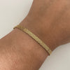 pulso it chino doble carril Oro amarillo 18k +1 / 2,85 gr / 4,5 mm / 19,5 cm