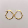 Candonga entorchada Oro amarillo 18k 1,35 Gr / 2 Cm