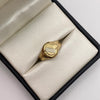 Anillo troquel circulo matte Tres oros 18k / Talla 10 1/2 / 2,35 Gr / 4 mm