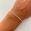 Pulso It Tennis Blanco Oro amarillo 18k +6 / 2,15 Gr / 1,6 mm / 18,4 Cm