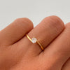 Anillo Solitario Oro amarillo 18k / Talla 7 / 1,2 Gr / 1,9 mm