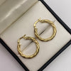 Candonga entorchada Oro amarillo 18k 2,89 Gr / 2,5 Cm