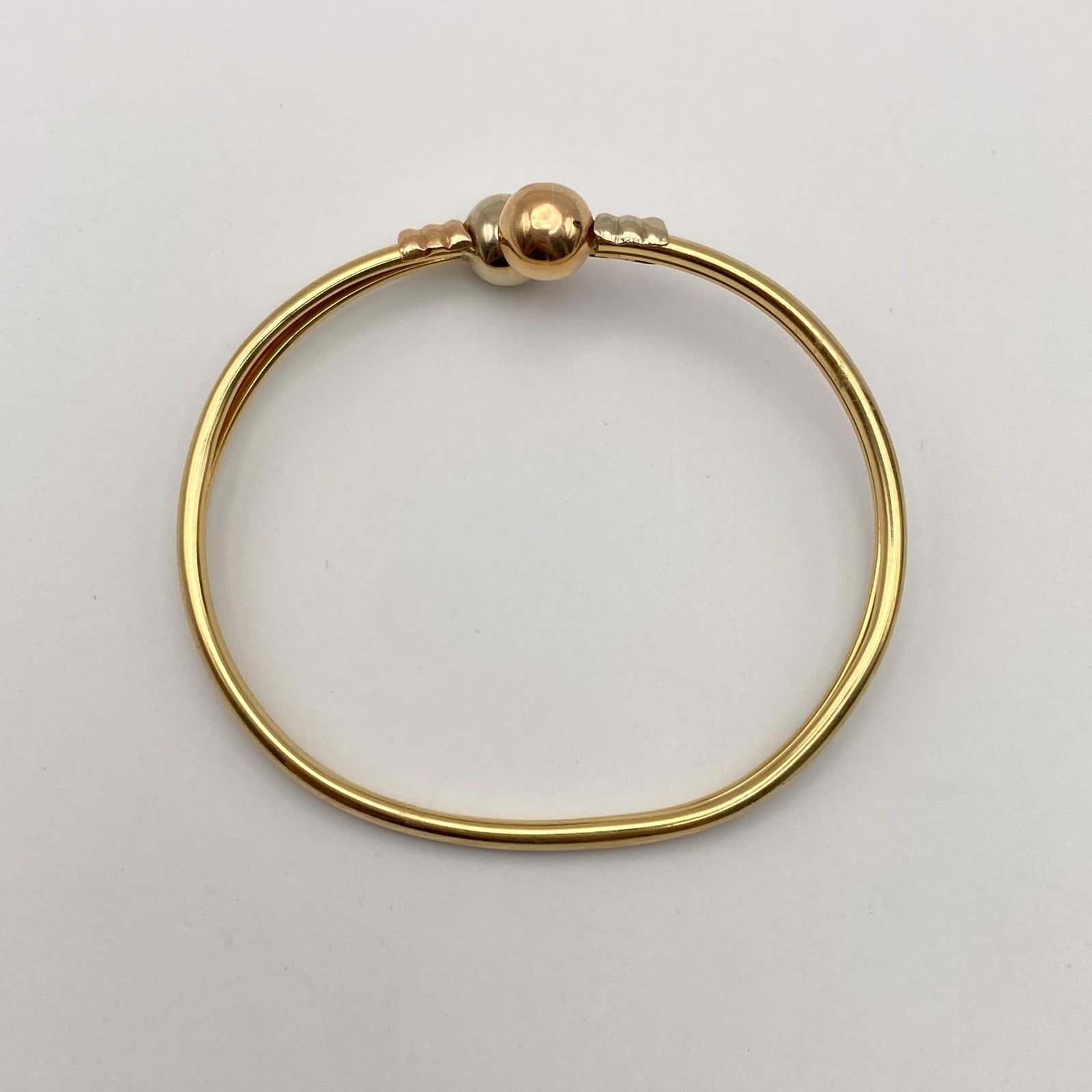 Aro Tu y yo Tres oros 18k 7,3 Gr / 8 mm / 17,5 Cm