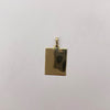 Dije placa lisa Oro amarillo 18k 1,55 Gr / 15,9 mm / 3 Cm