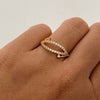 Anillo Casting Doble Oro amarillo 18k / Talla 7 1/2 / 1,95 Gr / 1,3 mm