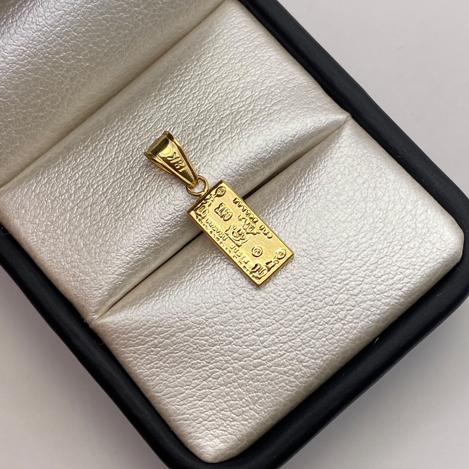 Dije Dolar Oro amarillo 18k 0,62 Gr / 6,5 mm / 2,3 Cm