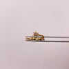 Anillo solitario flor circones blancos Oro amarillo 18k / Talla 7 1/4 / 2,5 Gr / 3,31 mm