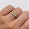 Anillo anillo churumbela circones multicolor Oro amarillo 18k / Talla 8 / 2,25 Gr / 2,10 mm