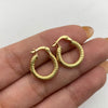 Candonga textura  Oro amarillo 1,4 Gr / 1,7 Cm