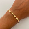 Pulso Rustico Oro amarillo 18k 3,35 Gr / 4,3 mm / 19 Cm Broche 0,40