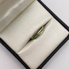 Anillo churumbela circones verdes Oro amarillo 18k / Talla 8 / 2,35 Gr / 2,03 mm