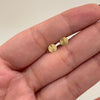 Topos circulo plano diamantado Oro amarillo 18k 0,4 Gr / 3 mm