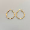 Candonga Entorchada Oro amarillo 18k 1,15 Gr / 2,4 Cm