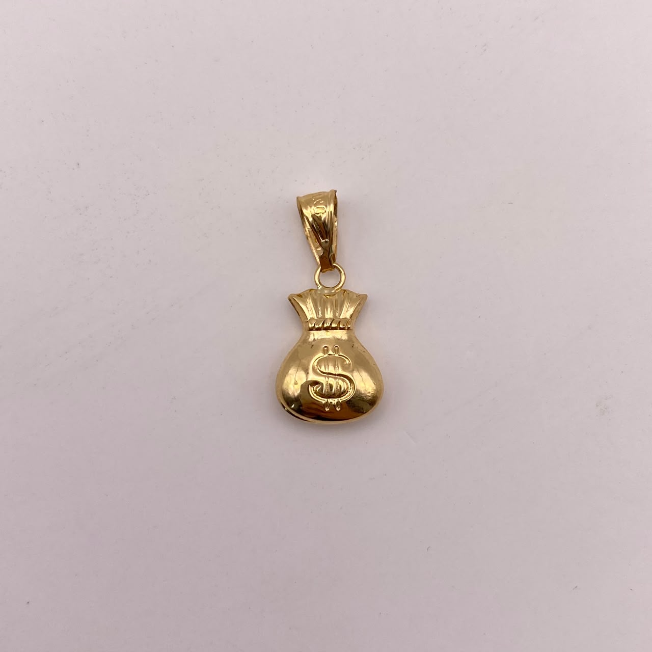 Dije bolsa dinero Oro amarillo 18k 0,75 Gr / 10,3 mm / 2 Cm