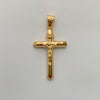 Dije Cruz Cristo Tubular Oro amarillo 18k 1,55 Gr / 20,5 mm / 4 Cm
