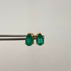 Topos Gota 1.8 Puntos de Esmeralda Oro amarillo 18k 3,25 Gr / 6,9 mm