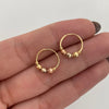 Candonga Imperdibles balin 3 mm diamantado Oro amarillo 18k 1,15 Gr / 1,5 Cm