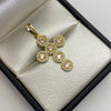 Dije Cruz Circulos Casting Rosa Oro amarillo 18k 2,5 Gr / 17,7 mm / 3 Cm