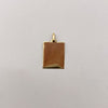 Dije placa lisa Oro amarillo 18k 1,55 Gr / 16 mm / 3 Cm