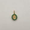 Dije Virgen de Guadalupe Casting Verde Oro amarillo 18k 1,25 Gr / 10,8 mm / 1,8 Cm