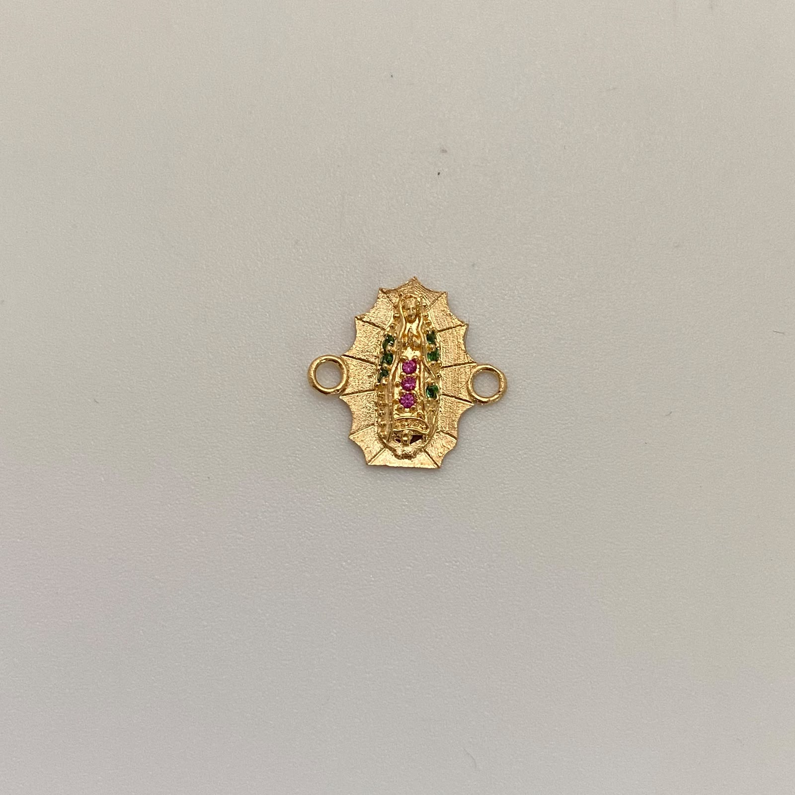 Herraje Silueta Virgen de Guadalupe Casting Oro amarillo 18k 0,9 Gr / 1,4 Cm
