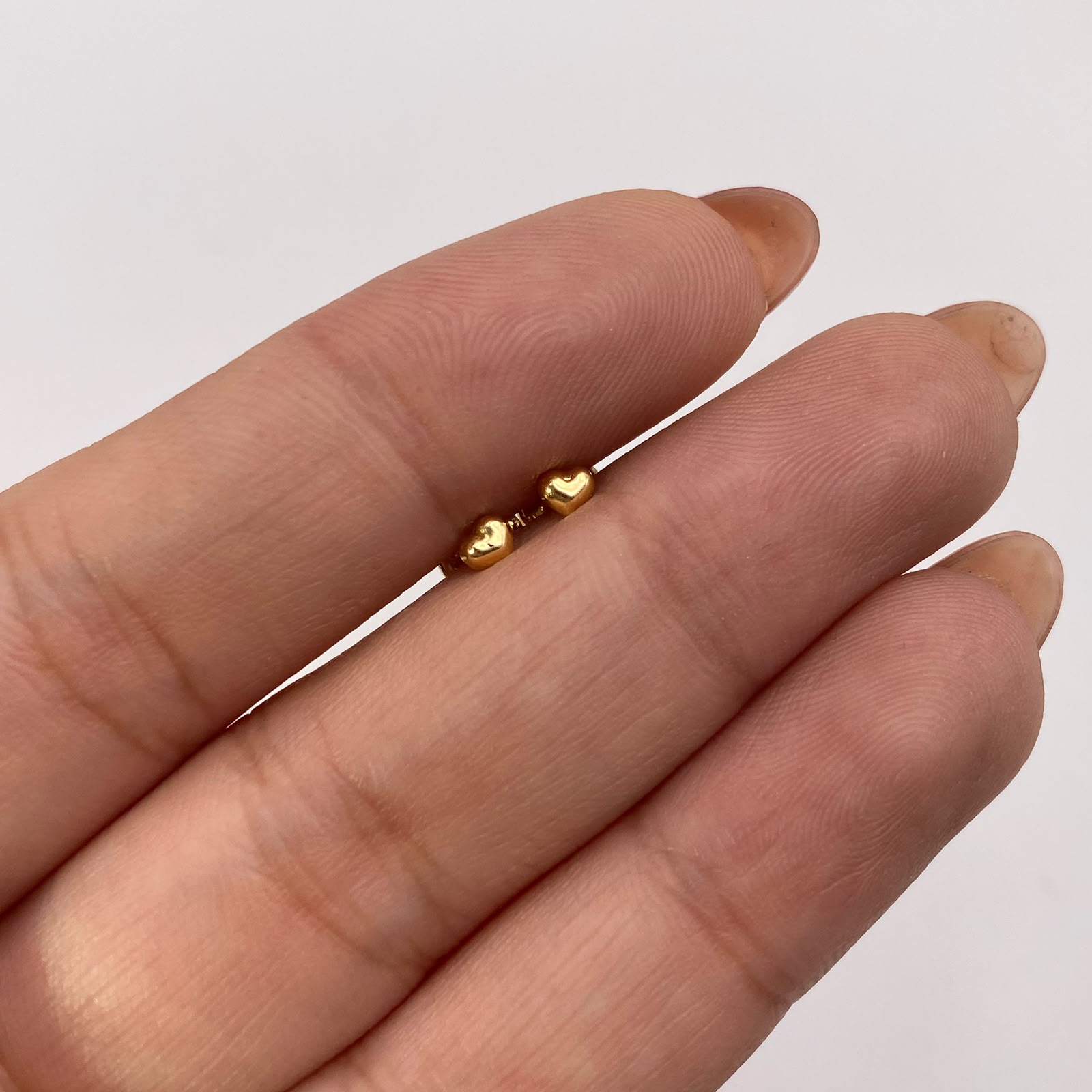 Topos Mini corazon inflado Oro amarillo 18k 0,4 Gr / 3,3 mm