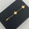 Pulso trebol diamantado  Oro amarillo 18k 6,15 Gr / 20,5 Cm  Broche 0,40