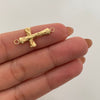 Herraje Cruz Cristo Oro amarillo 18k 0,7 Gr / 2,6 Cm