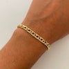 Pulso It Cubana Espiga Oro amarillo 18k +4 / 3,5 Gr / 4,7 mm / 20,5 Cm