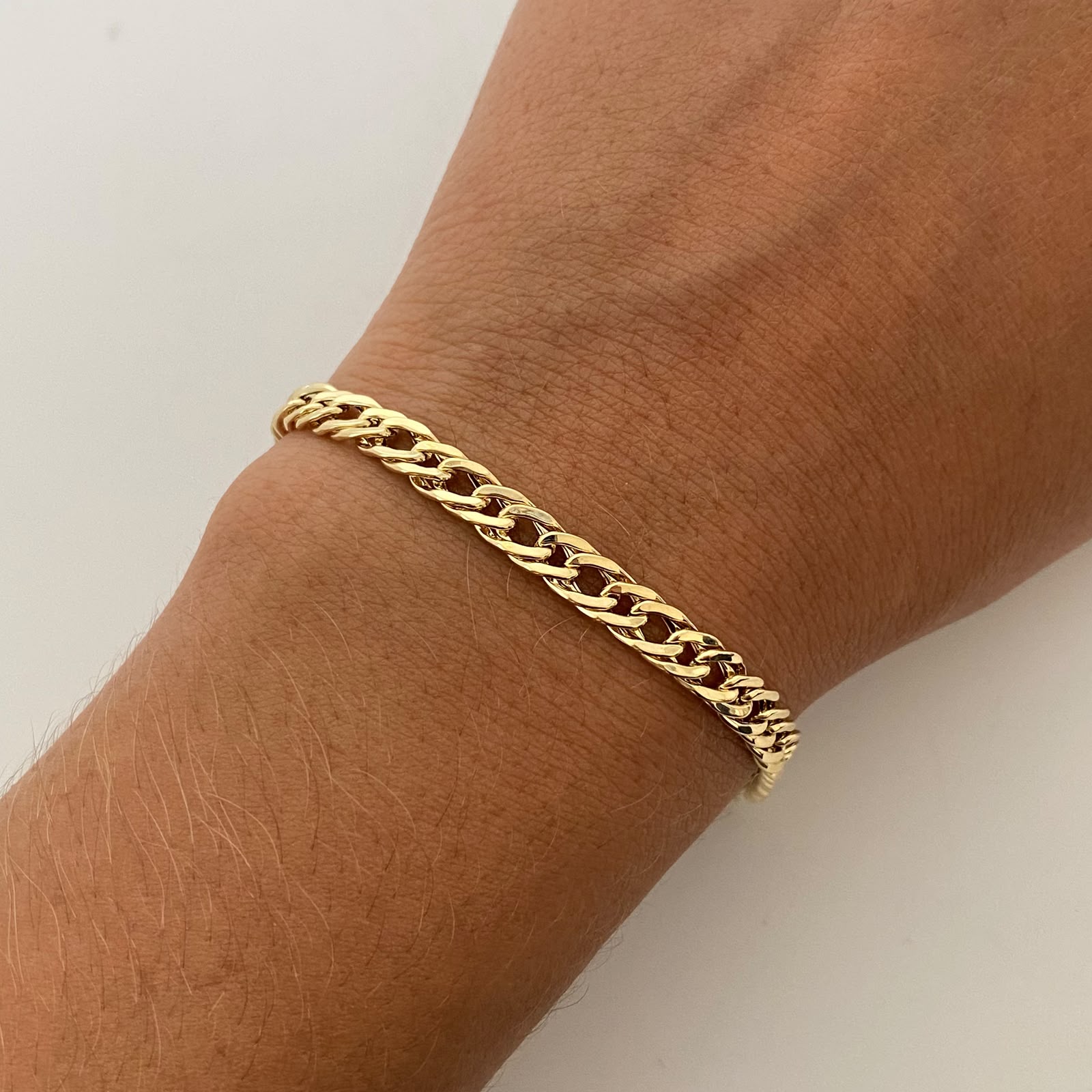 Pulso It Cubana Espiga Oro amarillo 18k +4 / 3,5 Gr / 4,7 mm / 20,5 Cm