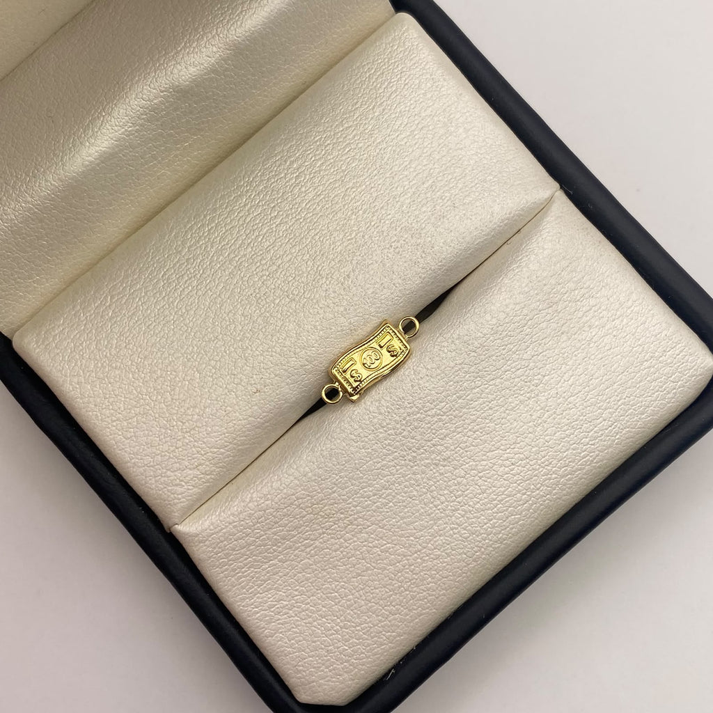 Herraje dolar Oro amarillo 18k 0,38 Gr / 1,3 Cm